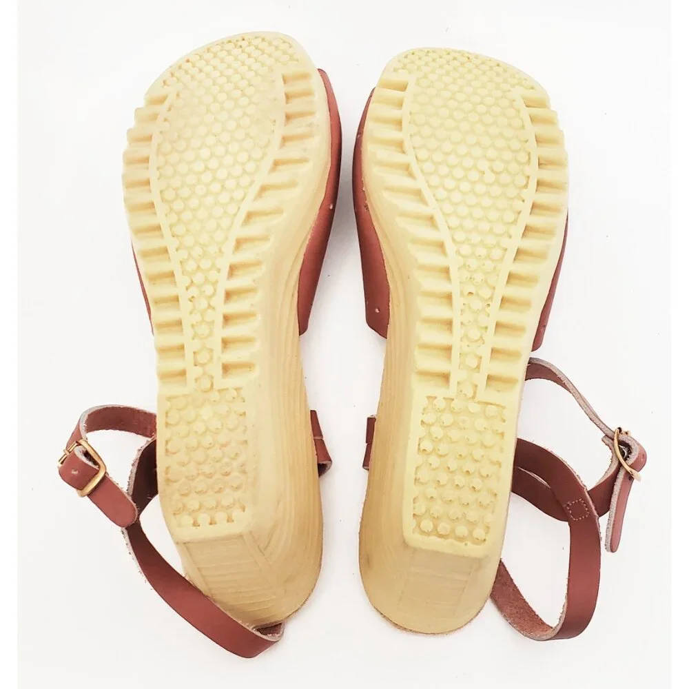 Sears Shoe Place Womens DEAD STOCK Vintage 70's Shoes PLATFORM WEDGE Sandals 8 - Picture 11 of 11